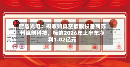 蓝盾光电：拟收购真空镀膜设备商苏州岚创科技，标的2026年上半年净利1.02亿元-第3张图片