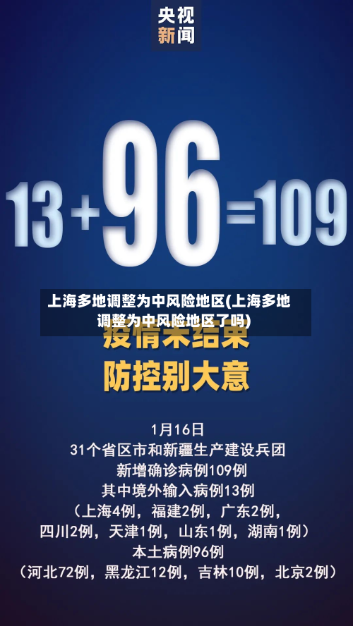 上海多地调整为中风险地区(上海多地调整为中风险地区了吗)