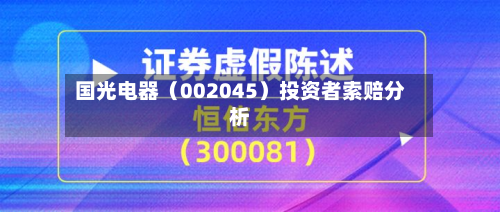 国光电器（002045）投资者索赔分析-第2张图片
