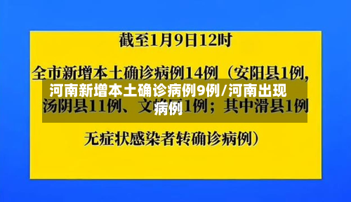 河南新增本土确诊病例9例/河南出现病例-第3张图片