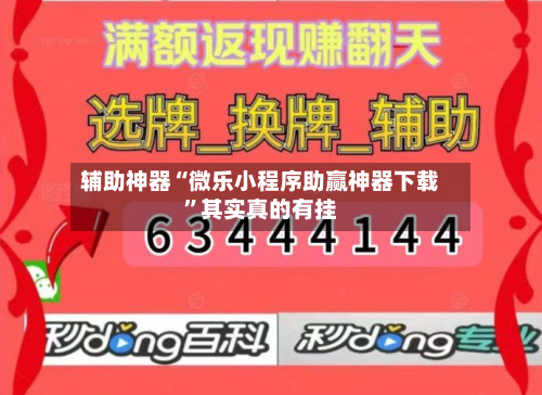 辅助神器“微乐小程序助赢神器下载	”其实真的有挂-第2张图片
