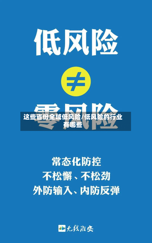 这些省份全域低风险/低风险的行业有哪些-第2张图片