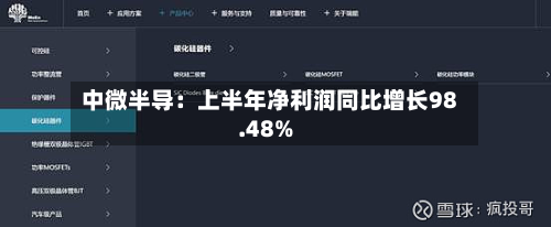 中微半导：上半年净利润同比增长98.48%-第1张图片