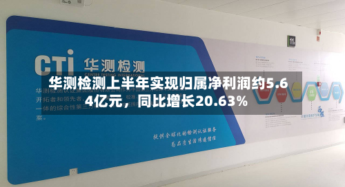 华测检测上半年实现归属净利润约5.64亿元，同比增长20.63%-第3张图片