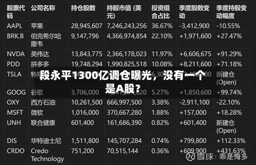 段永平1300亿调仓曝光，没有一个是A股？-第2张图片