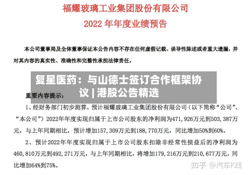 复星医药：与山德士签订合作框架协议 | 港股公告精选-第2张图片