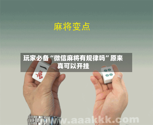 玩家必备“微信麻将有规律吗”原来真可以开挂-第2张图片