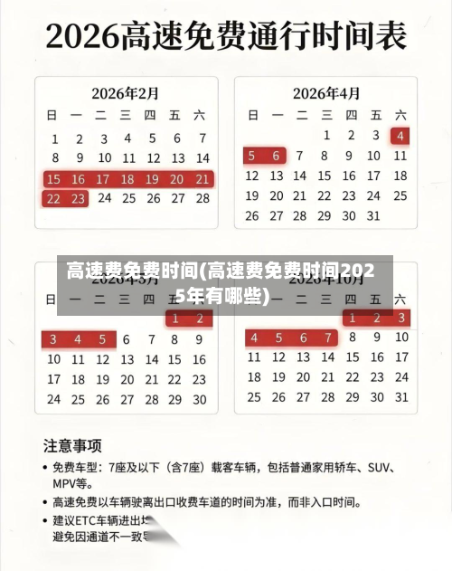 高速费免费时间(高速费免费时间2025年有哪些)-第2张图片