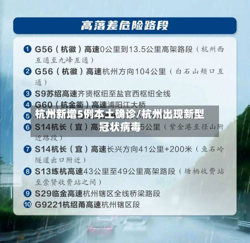 杭州新增5例本土确诊/杭州出现新型冠状病毒