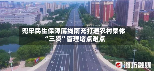 兜牢民生保障底线南充打通农村集体“三资”管理堵点难点-第3张图片