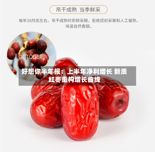 好想你半年报:上半年净利增长 新质红枣重构增长曲线-第1张图片