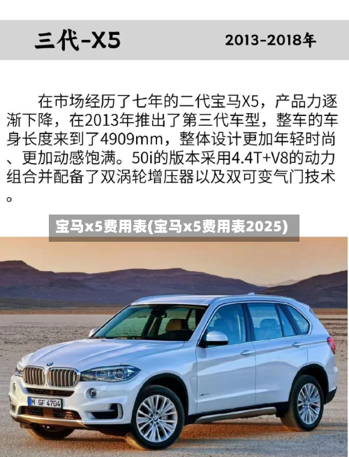 宝马x5费用表(宝马x5费用表2025)-第3张图片