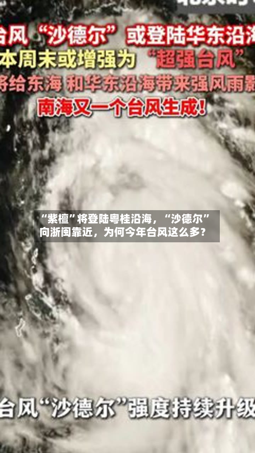 “紫檀”将登陆粤桂沿海	，“沙德尔	”向浙闽靠近，为何今年台风这么多？-第2张图片