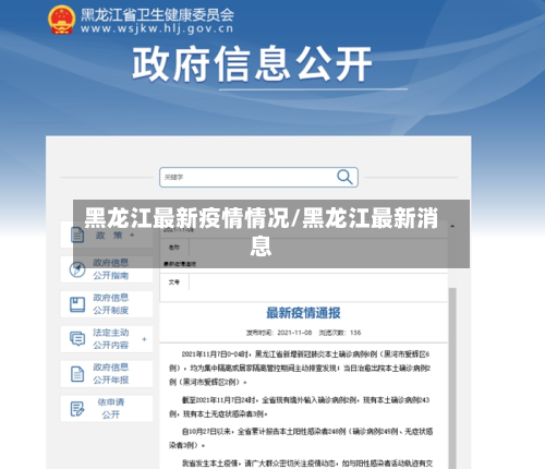 黑龙江最新疫情情况/黑龙江最新消息