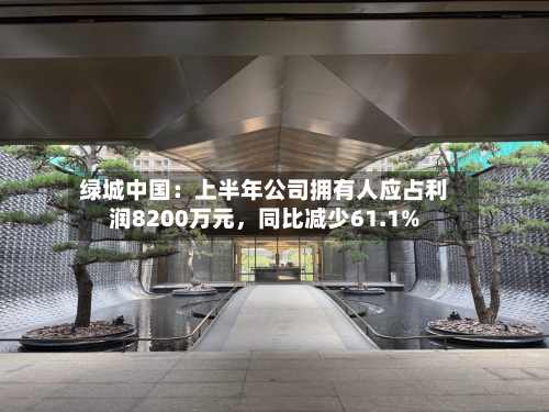 绿城中国：上半年公司拥有人应占利润8200万元，同比减少61.1%