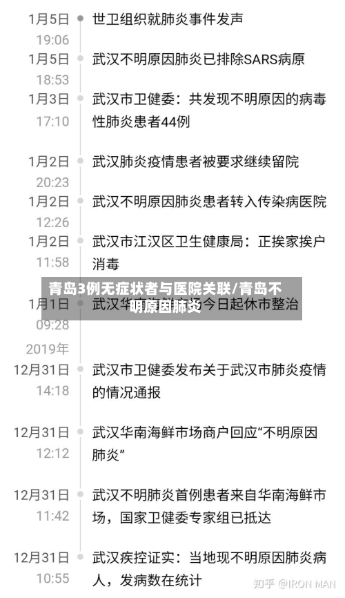 青岛3例无症状者与医院关联/青岛不明原因肺炎-第3张图片