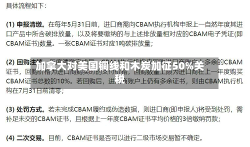 加拿大对美国铜线和木炭加征50%关税-第2张图片
