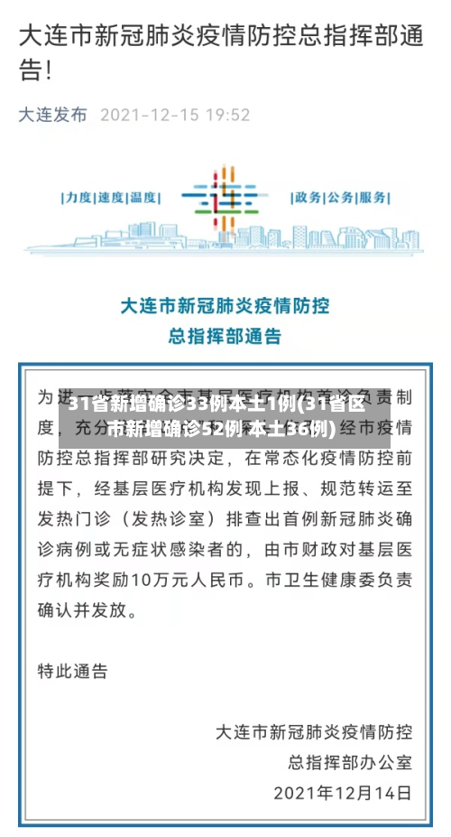 31省新增确诊33例本土1例(31省区市新增确诊52例 本土36例)-第3张图片