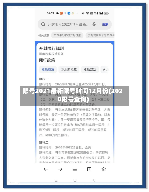 限号2021最新限号时间12月份(2020限号查询)