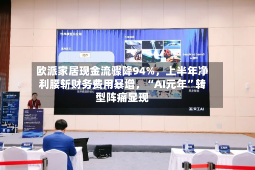 欧派家居现金流骤降94%，上半年净利腰斩财务费用暴增，“AI元年”转型阵痛显现-第3张图片