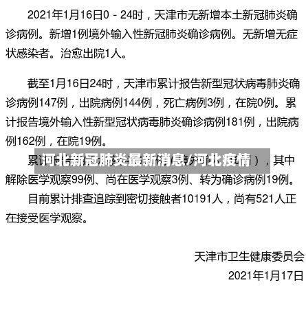 河北新冠肺炎最新消息/河北疫情-第3张图片
