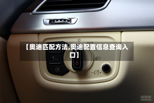 【奥迪匹配方法,奥迪配置信息查询入口】-第2张图片