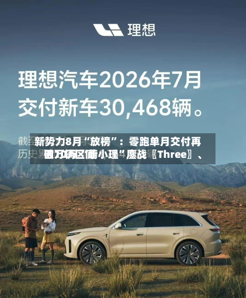 新势力8月“放榜”：零跑单月交付再破10万 “蔚小理	”鏖战〖Three〗、四万辆区间-第2张图片