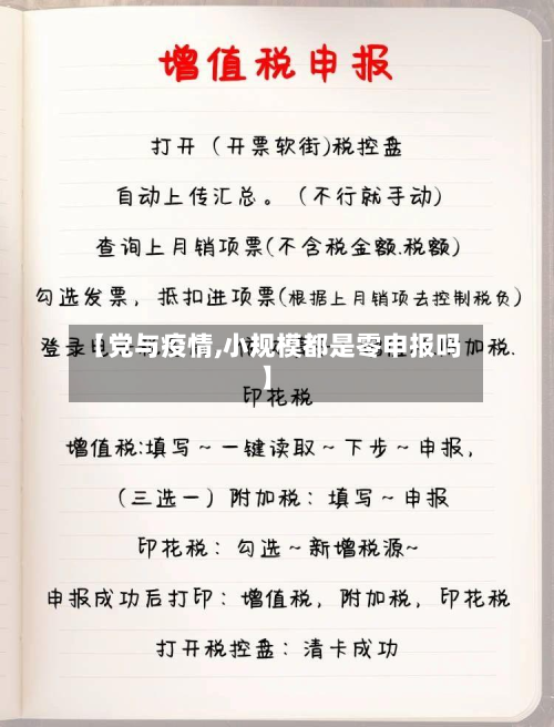 【党与疫情,小规模都是零申报吗】-第3张图片