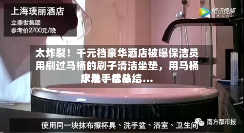 太炸裂！千元档豪华酒店被曝保洁员用刷过马桶的刷子清洁坐垫，用马桶水洗手后总结床单、枕头……