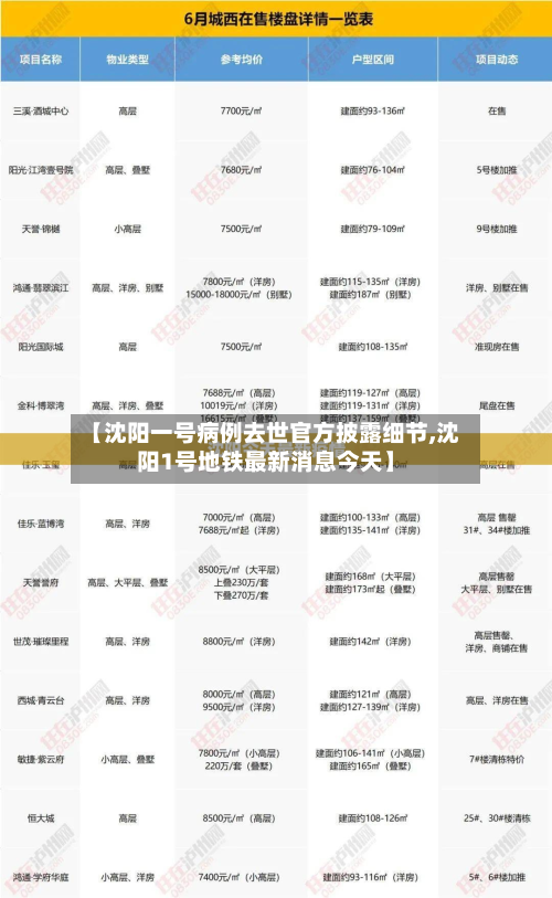 【沈阳一号病例去世官方披露细节,沈阳1号地铁最新消息今天】