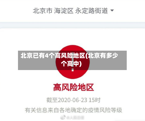 北京已有4个高风险地区(北京有多少个高中)