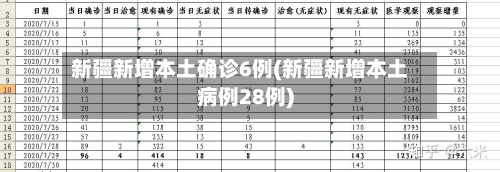新疆新增本土确诊6例(新疆新增本土病例28例)-第3张图片