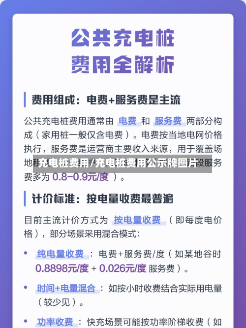 充电桩费用/充电桩费用公示牌图片-第2张图片