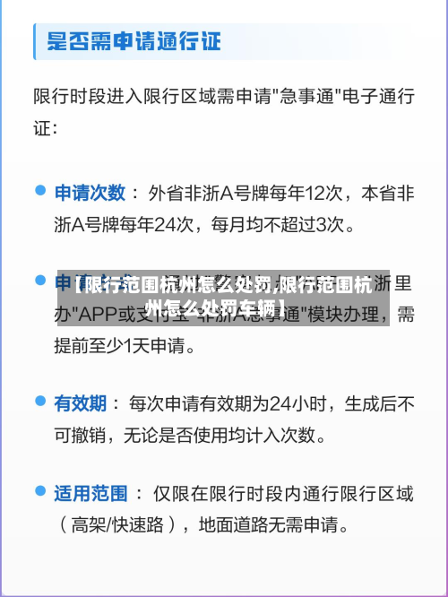 【限行范围杭州怎么处罚,限行范围杭州怎么处罚车辆】