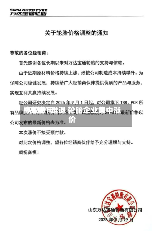 橡胶费用“高烧”难退 轮胎企业集中涨价-第3张图片