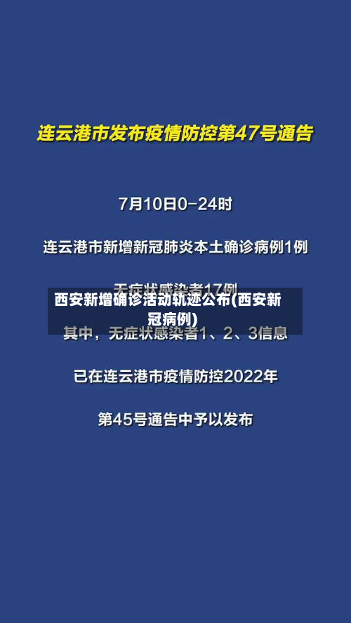西安新增确诊活动轨迹公布(西安新冠病例)