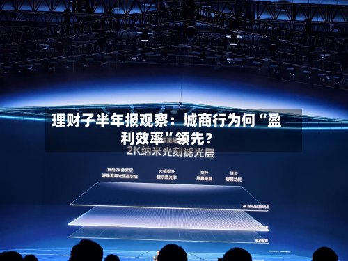 理财子半年报观察：城商行为何“盈利效率	”领先？-第2张图片