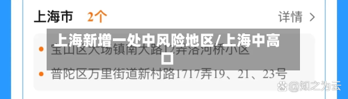 上海新增一处中风险地区/上海中高口-第3张图片
