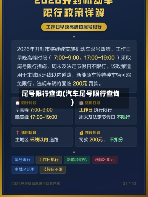尾号限行查询(汽车尾号限行查询)