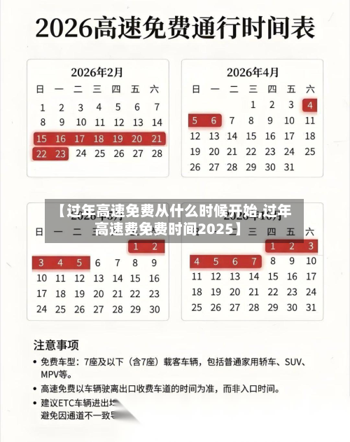 【过年高速免费从什么时候开始,过年高速费免费时间2025】