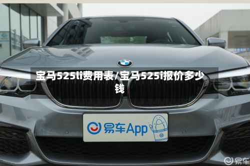 宝马525li费用表/宝马525i报价多少钱-第2张图片