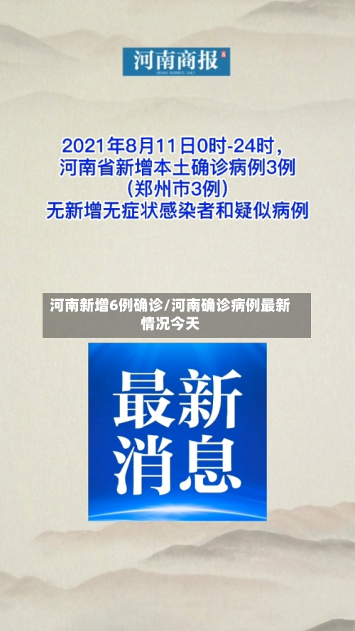 河南新增6例确诊/河南确诊病例最新情况今天