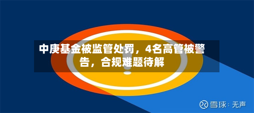 中庚基金被监管处罚，4名高管被警告	，合规难题待解-第3张图片