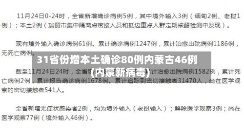 31省份增本土确诊80例内蒙古46例(内蒙新病毒)-第2张图片