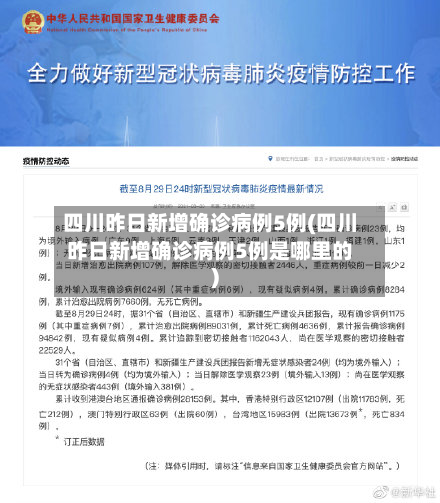 四川昨日新增确诊病例5例(四川昨日新增确诊病例5例是哪里的)-第3张图片