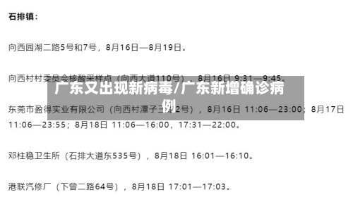 广东又出现新病毒/广东新增确诊病例-第2张图片