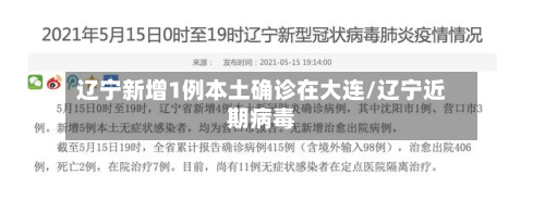 辽宁新增1例本土确诊在大连/辽宁近期病毒-第2张图片