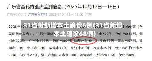 31省份新增本土确诊6例(31省新增本土确诊68例)-第2张图片