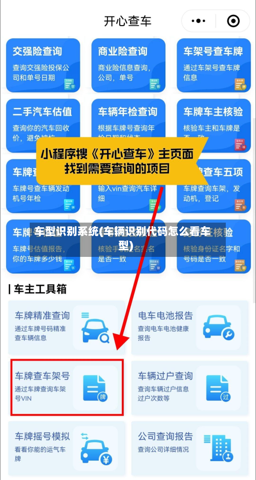 车型识别系统(车辆识别代码怎么看车型)