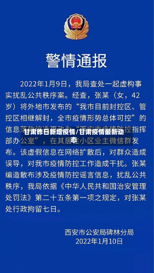 甘肃昨日新增疫情/甘肃疫情最新动态